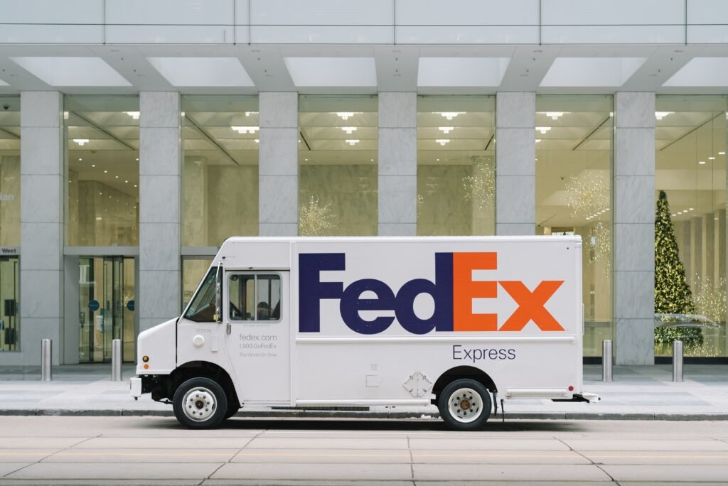 FedEx shipping van