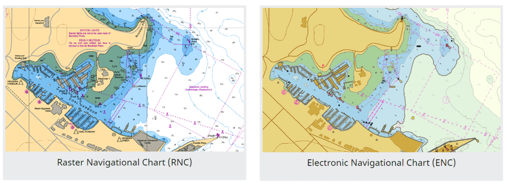 Differences between raster and vector charts