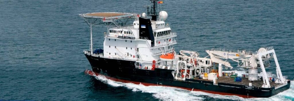 Diving Support Vessel at Sea