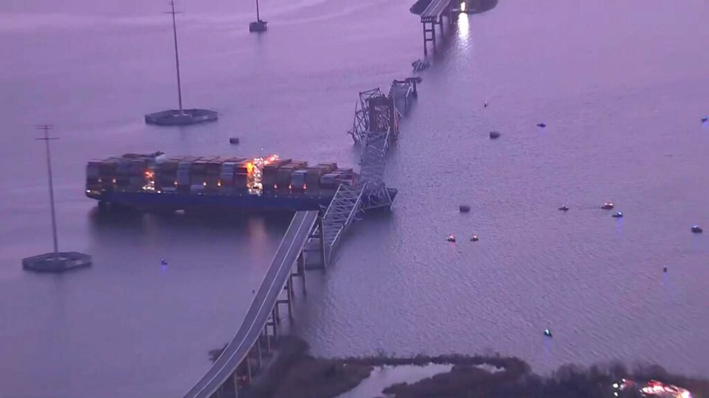 Container Ship 'DALI' collided with Baltimore bridge