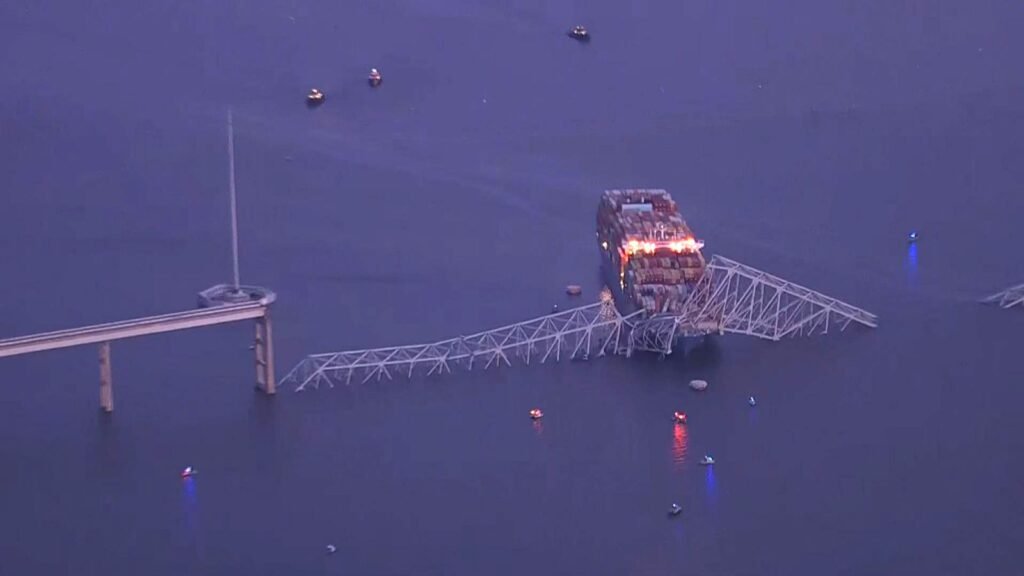 Container Ship 'DALI' collided with Baltimore bridge