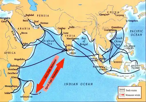 Routes of Indian Ocean