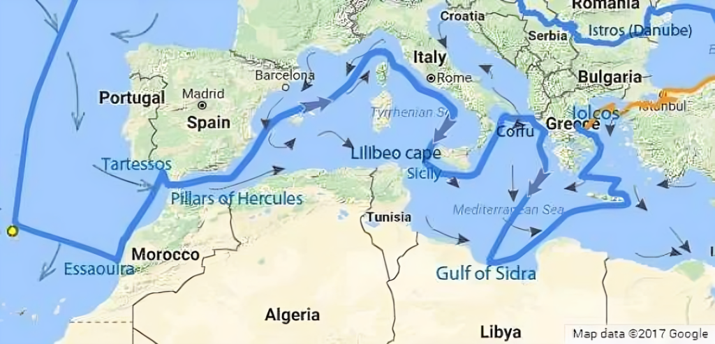  Routes of Mediterranean Sea
